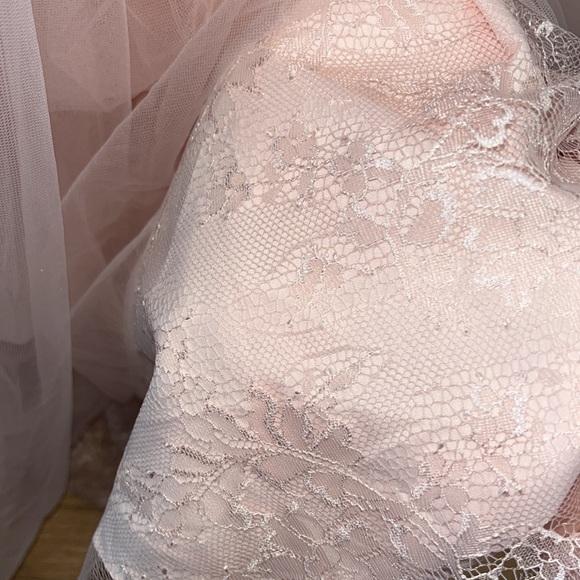 Mac Duggal 70174 TULLE SHEER LONG SLEEVE CUT OUT LACE UP A LINE GOWN NWT - Picture 12 of 17